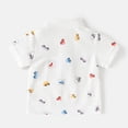 thumbnail image 4 of Zanarzt Summer Clothes Toddler Baby Boy Golf Outfit Button Down Dinosaur Collared Short Sleeve Shirt Tops Summer Clothes White,4-5 Years, 4 of 4