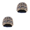 thumbnail image 4 of ZheElen Bonnet Femme Floral Chapeau Chimio Cancer Bonnet Décontracté Bleu Foncé 2Set, 4 of 6