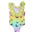 thumbnail image 6 of MKOSPLRT Toddler Girl Backless One Piece Swimsuit 3D Flower Floral Printed Cute Kids Bathing Suit Beach Wear 6 Months to 4 Years, 6 of 11