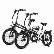 Folding Electric Bike for Adults 750W, 20Mph Top Speed, 20" Fat Tire Folding Electric Bicycle, 48V 10.4Ah Removable Battery Ebike with 35 Speed and Front Suspension UL 2849 Certified (Black & White)