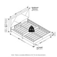 thumbnail image 5 of Furinno Skylar Geometric Design Headboard Bedframe, 12PC Slat Style, Glacier, Full, 5 of 6