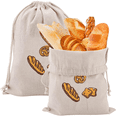thumbnail image 5 of Bread Bag Reusable Cotton Drawstring Storage Bag Homemade Bread Fresh Eco-Friendly Kitchen Storage B Cotton Linen, 5 of 6