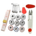 thumbnail image 2 of 22 Uds carretes de bobina portátiles regla tijeras alfileres aguja enhebrador Kit de herramientas de costura, 2 of 3
