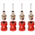 thumbnail image 1 of 4 Adaptadores de Transmisión de Cubo de Rueda Hexagonal de 12 Mm, Acoplador Combinador de Extensión de 15 mm para 1/10 RC Car Crawler SCX10 D90, Rojo, 1 of 5