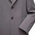 thumbnail image 7 of Timoontee Men's Solid Medium Long Casual Coat Coat Long Sleeve Lapel Collar Pocket Coat Gray XXXL, 7 of 7