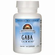 Source Naturals GABA Calm Mind, 750 mg, 45 Ct