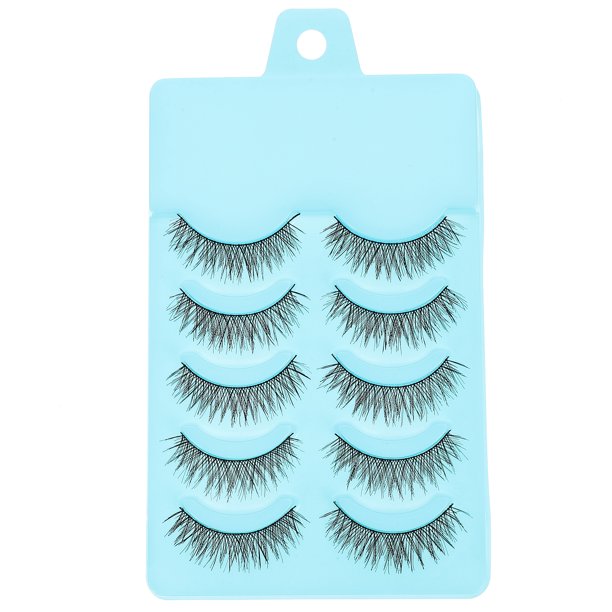 5 pares de pestañas postizas largas, pestañas postizas naturales, herramientas de maquillaje de moda, extensiones de pestañas de tallo de algodón