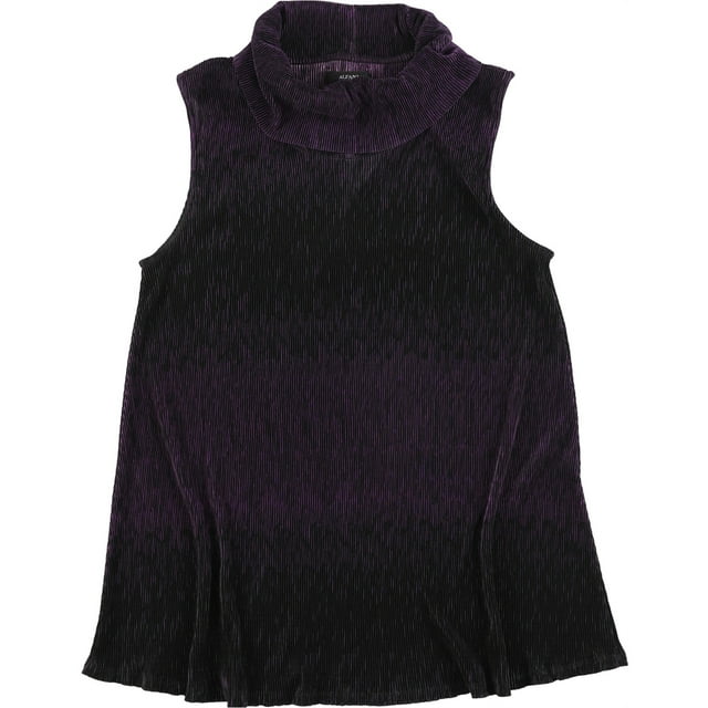 Alfani Blusa de punto sin mangas para mujer, púrpura, grande