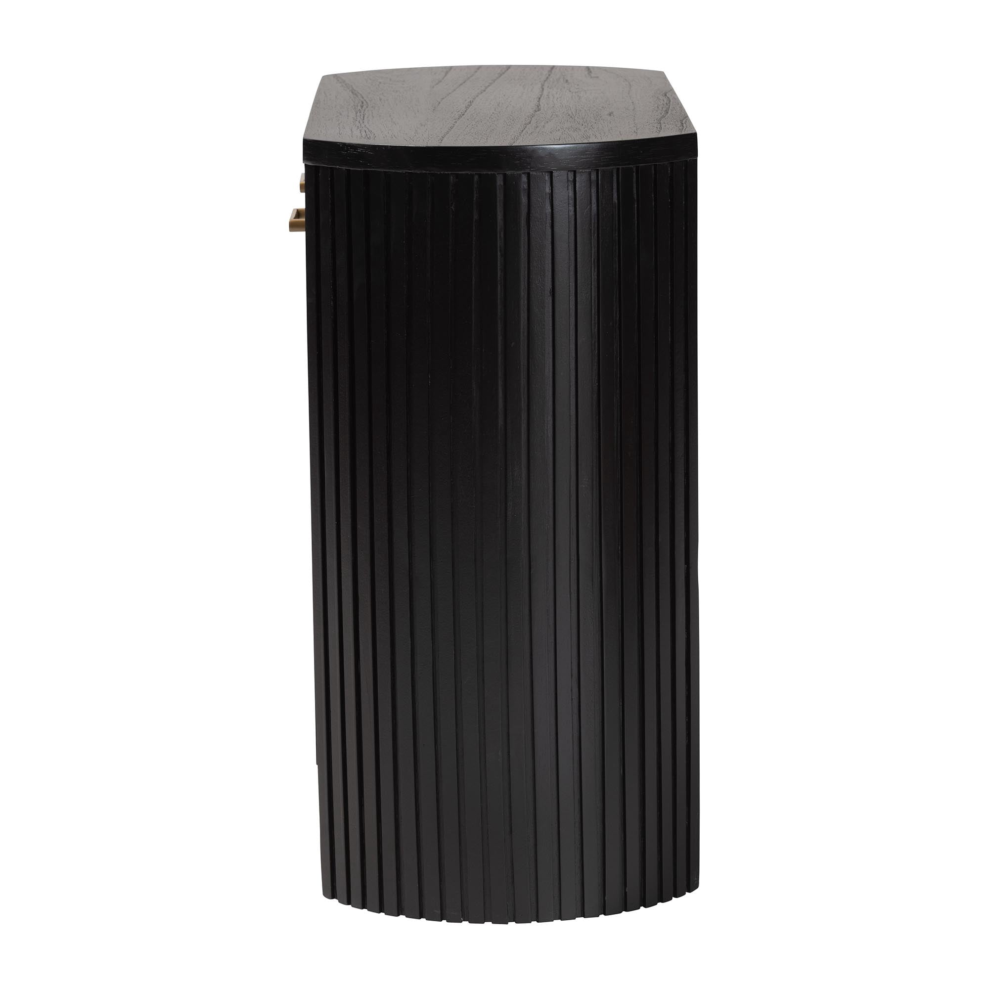 bali & pari Keshet Modern Storage Cabinet, 2-Door, Black