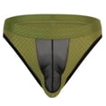 thumbnail image 3 of Men's Underwear for Everyday Comfort and Confidence in Ice Silk Mesh Pouch Design Green M, 3 of 3