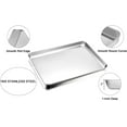thumbnail image 3 of Baking Sheet with Rack Set, Stainless Steel Cookie Sheet Baking Pans with Cooling Rack, Non Toxic & Healthy, Rust Free & Heavy Duty, Mirror Finish & Easy Clean, Dishwasher Safe - 6 Pieces, 3 of 7