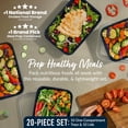 thumbnail image 3 of Bentgo Prep 20-Piece Meal Prep Containers with Lids, 1-Compartment Reusable Food Storage Set, Microwave & Dishwasher Safe, BPA-Free, 3 of 10