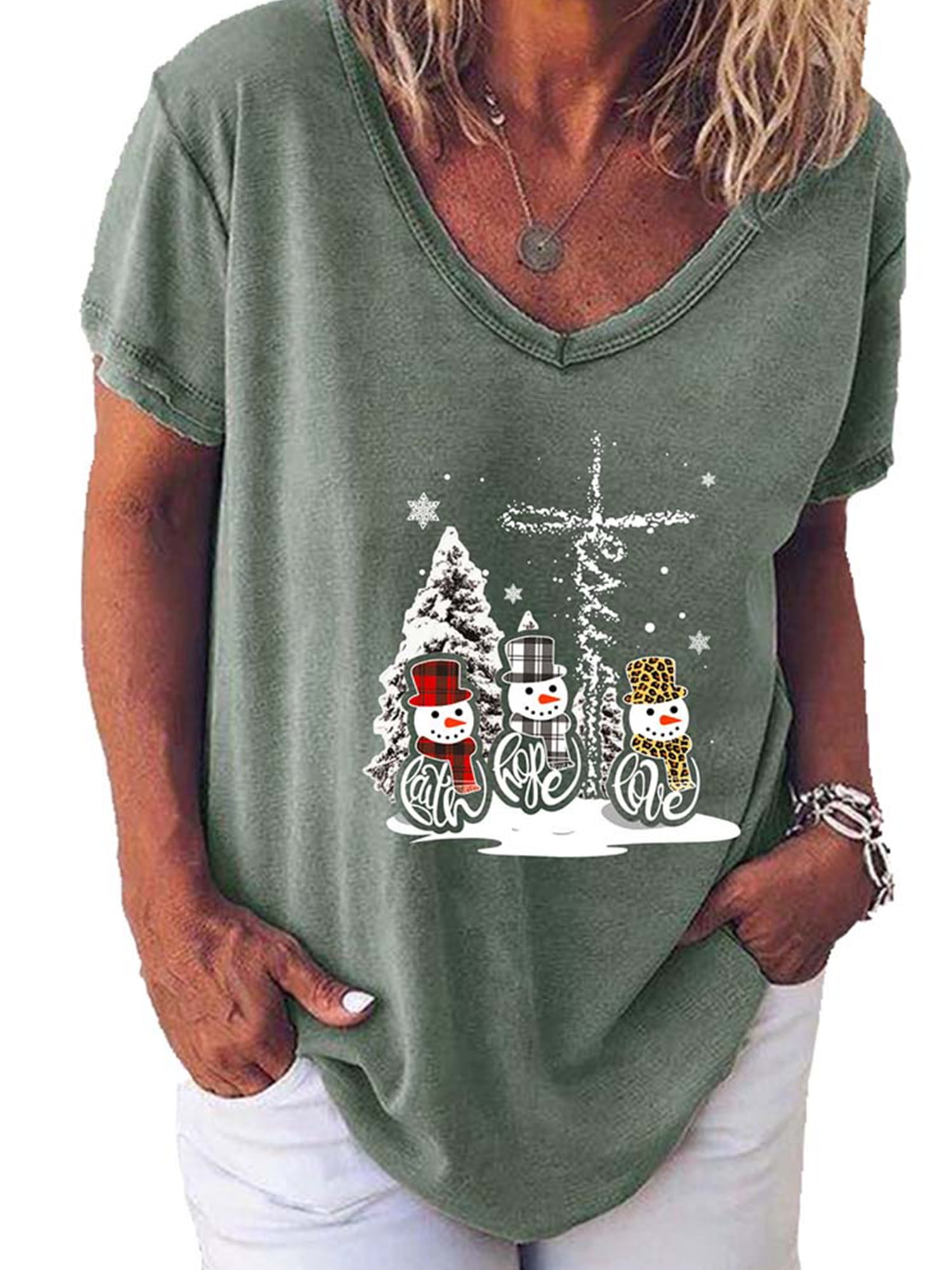 women's plus size christmas blouses