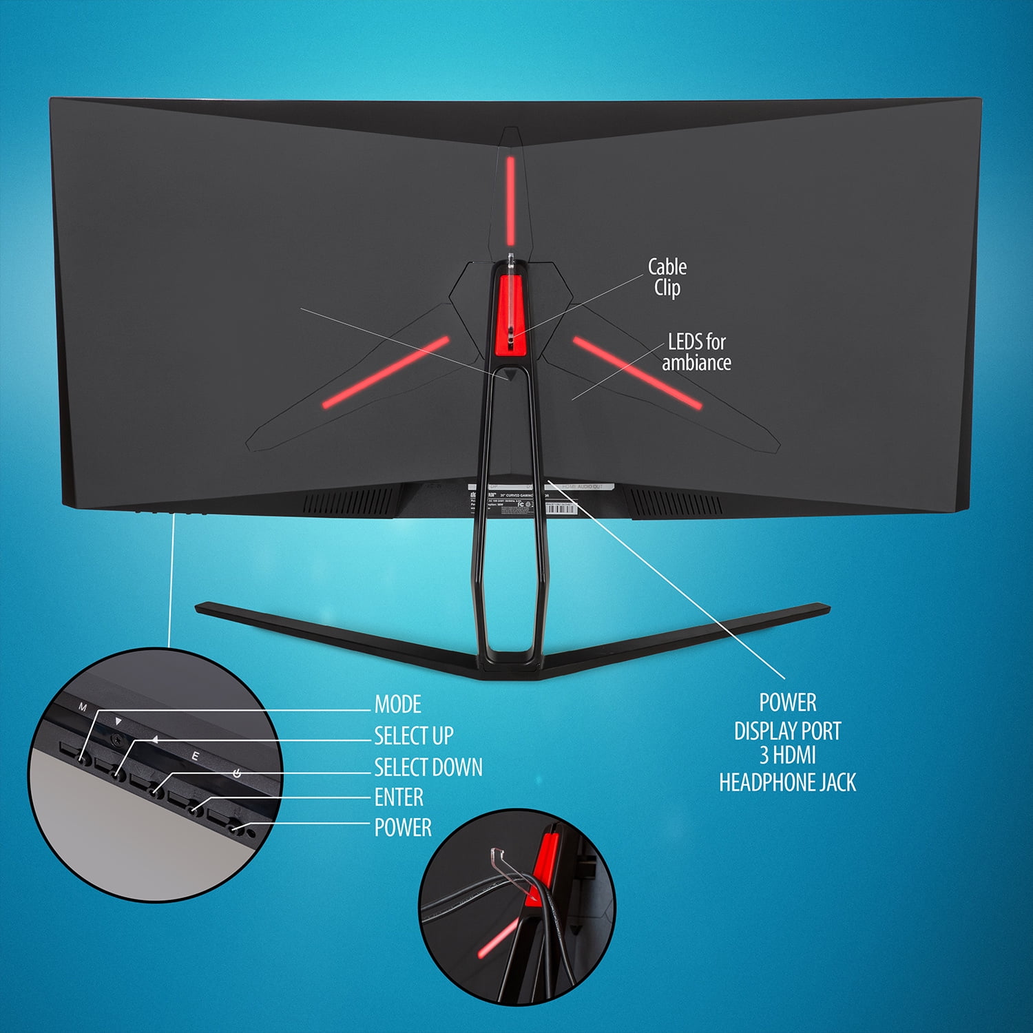 Buy Deco Gear 3Pack 35 Curved Ultrawide ELED Gaming Monitor, 219