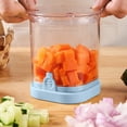 thumbnail image 2 of Msgweeeg Multifunctional Vegetable Dicer Hand Press Cutter Carrot Chopper Food Slicer Manual Compact Safety Lock Removable Blades Easy Clean for Meal Prep Salad Fries Home Kitchen, 2 of 7