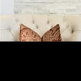 thumbnail image 2 of Plutus Enchanted Prairie Red and Beige Luxury Throw Pillow - Double sided 20" x 36" King, 2 of 3