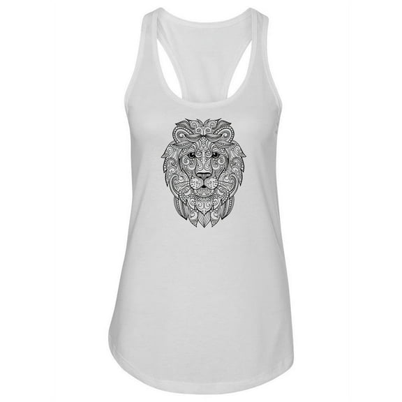 Lion In Zentangle Style Tank Women -Image by Shutterstock, Female Medium