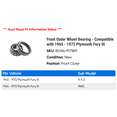 thumbnail image 2 of Front Outer Wheel Bearing - Compatible with 1965 - 1972 Plymouth Fury III 1966 1967 1968 1969 1970 1971, 2 of 2