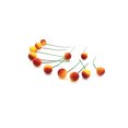 thumbnail image 3 of 48PCS Small Artificial Fruit Berries with Stem Fake Flowers Cherry Stamens DIY Craft Accessory (Yellowish Red), 3 of 7