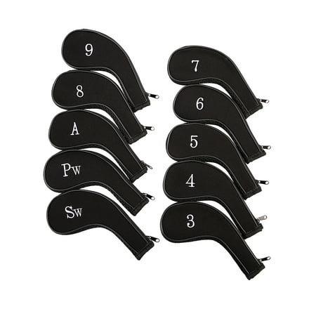 HDE Neoprene Zippered Golf Club Iron Covers - Set of 10 (Best Golf Irons In The World)