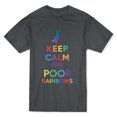 thumbnail image 1 of Keep Calm and Poop Rainbows Men's Heather Grey T-shirt, 1 of 1