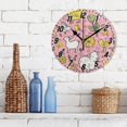 thumbnail image 3 of Cute Farm Animals Round Wall Clock Battery Operated Silent Non-Ticking Bedroom Office Kitchen Home School Decor 10"(Black), 3 of 10