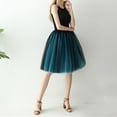 thumbnail image 2 of Tanhomme Women Tulle Skirts Layered Tutu Skirt Midi Length Elastic High Waist A Line Skirt Puffy Ballet Skirt Tutu Skirt Two Color Patchwork Pleated Skirt 7 Layer Mesh Skirt, 2 of 3