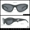 thumbnail image 5 of 90s Sport Fashion Wrap Around Styling Star Emblem Temple Sunglasses Blue - Black, 5 of 8