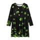 thumbnail image 5 of Vestidos de Manga Larga de las Niñas Tamaño 7-8 Elástico un Vestido de Patinador de Línea Twirly para Niños, Cuello Redondo Recital Escolar con Mezcla Suave, 5 of 6