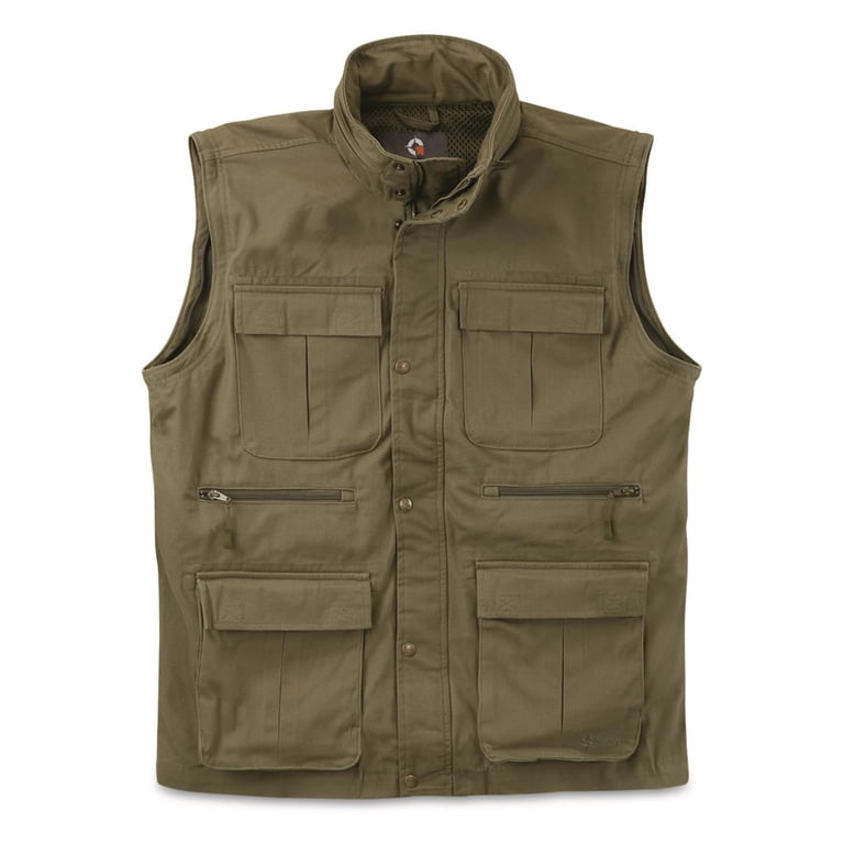 Guide Gear Men's Functional 2-in-1 Field Jacket Vest with Hood