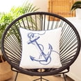 thumbnail image 1 of HomeRoots 399363 Blue Bold Anchor Nautical Throw Pillow, Multi Color, 1 of 1