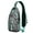Greenish-blue-25, variant on Llama Print Sling Backpack, Lightweight Crossbody Daypack with Cute Llama Face Cartoon Pattern, Adorable Kawaii Alpaca Design, Funny and Cute Anti-theft Travel Bag for Daily Use, Outdoor, Gym