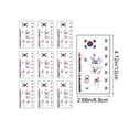 thumbnail image 3 of Deeceymbur 10 Pack Waterproof Removable Flag Temporary Tattoos Face Stickers for International Teams Fan Gear Party Supplies Multicolor Sports Celebration Decals, 3 of 6
