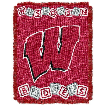 NCAA - Wisconsin Badgers Woven Jacquard Baby Throw