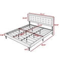 thumbnail image 2 of Gewnee King Size Bed Frame with Sturdy Wood Slats & Center Leg,No Box Spring Needed,Upholstered Headboard,High Under-Bed Clearance.Pink, 2 of 13