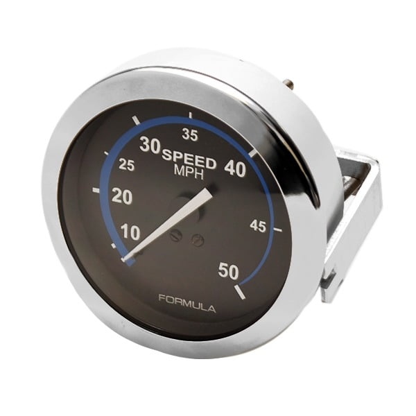Livorsi Boat Speedometer Gauge PLG50K1DBKCH 3 1/4 Inch Silver Black