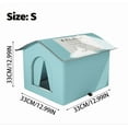 thumbnail image 4 of Winter Strays Cats Shelter Nest Waterproof Large Space Cats Tent for Outdoor Use (Gray, S), 4 of 9
