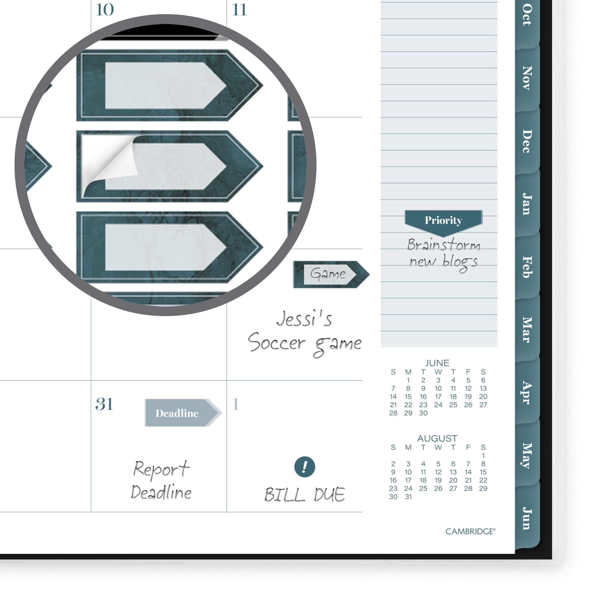 Mead Cambridge Tundra Academic 2026-2027 Weekly Monthly Planner Large 8 12 x 11