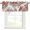 Green Red Off White, variant on Cardinal Bird Rod Pocket Curtain Valance, Winter Poinsettia Berry Pine Cones Floral Farmhouse Window Valance for Living Room, Bedroom, Kitchen 42"W x 12"L