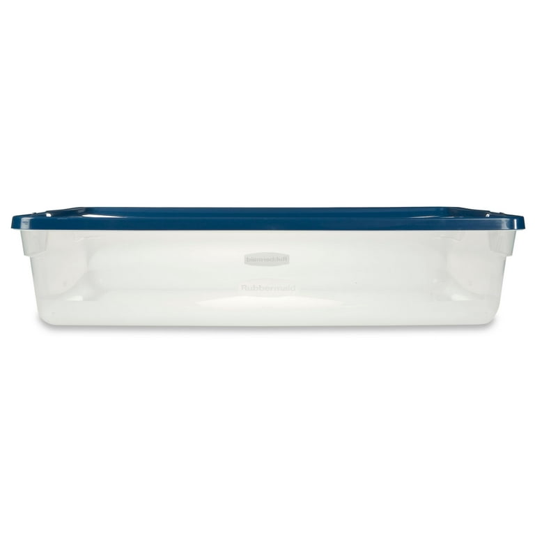 Rubbermaid Clear Clever Store Basic Latch Lid Container, 41 Quart