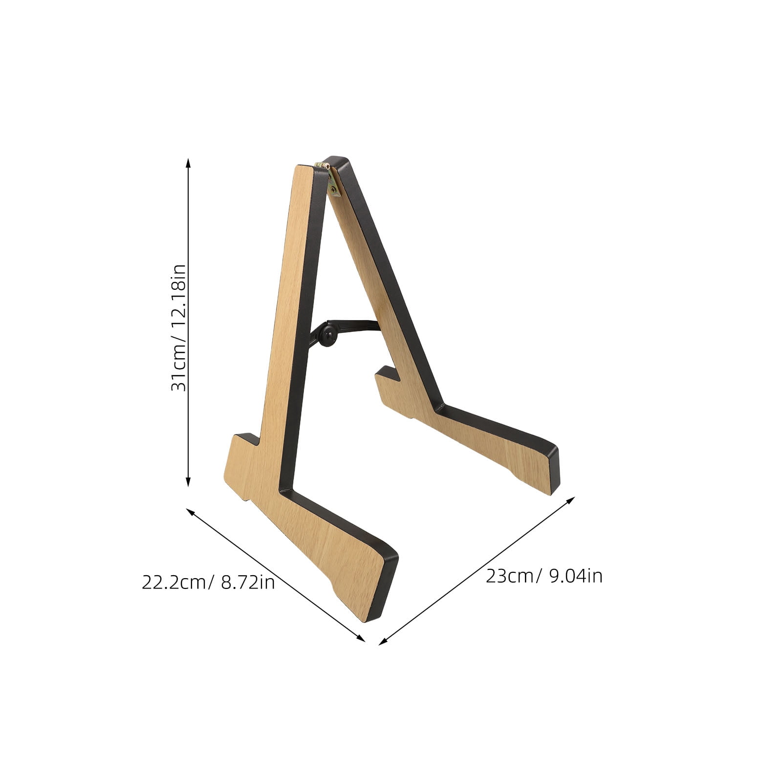 DEEPCRAFF Rustic Wooden Guitar Holder Floor Stand for Vertical Guitar Storage in Khaki Color
