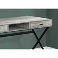 thumbnail image 4 of 29.25" Grey Reclaimed Wood Particle Board and Black Metal Computer Desk, 4 of 5