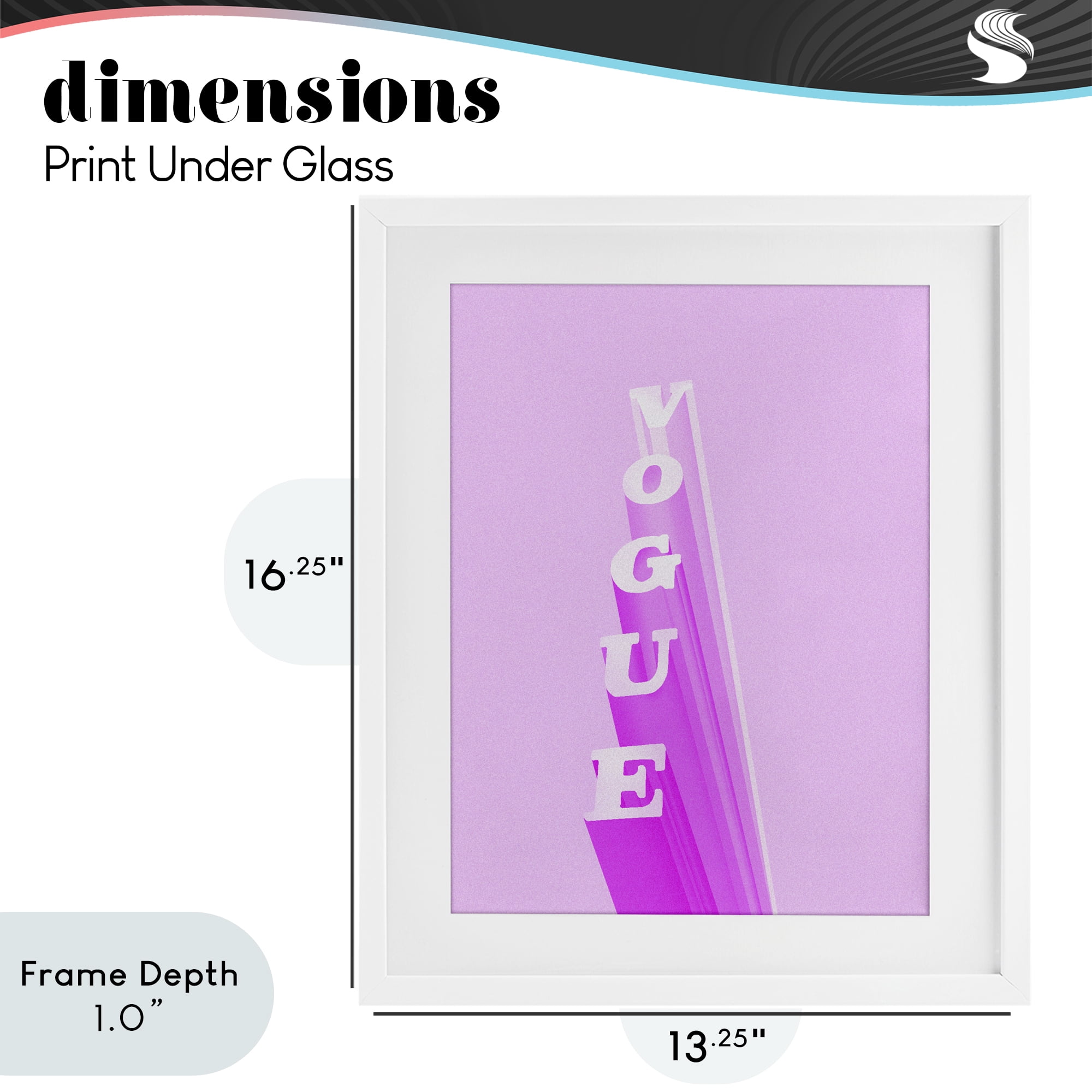 Stupell Industries Pink Vertical Glam Lettering White Framed Print Under Glass, design by Ziwei Li