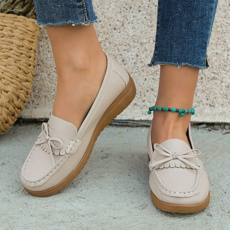 

adviicd Dance Shoes For Women Leather Flip Flops For Women Women Shoes Fashion Floral Casual Shoes Flat Soled Soft Soled Comfortable Casual Shoes Beige 9