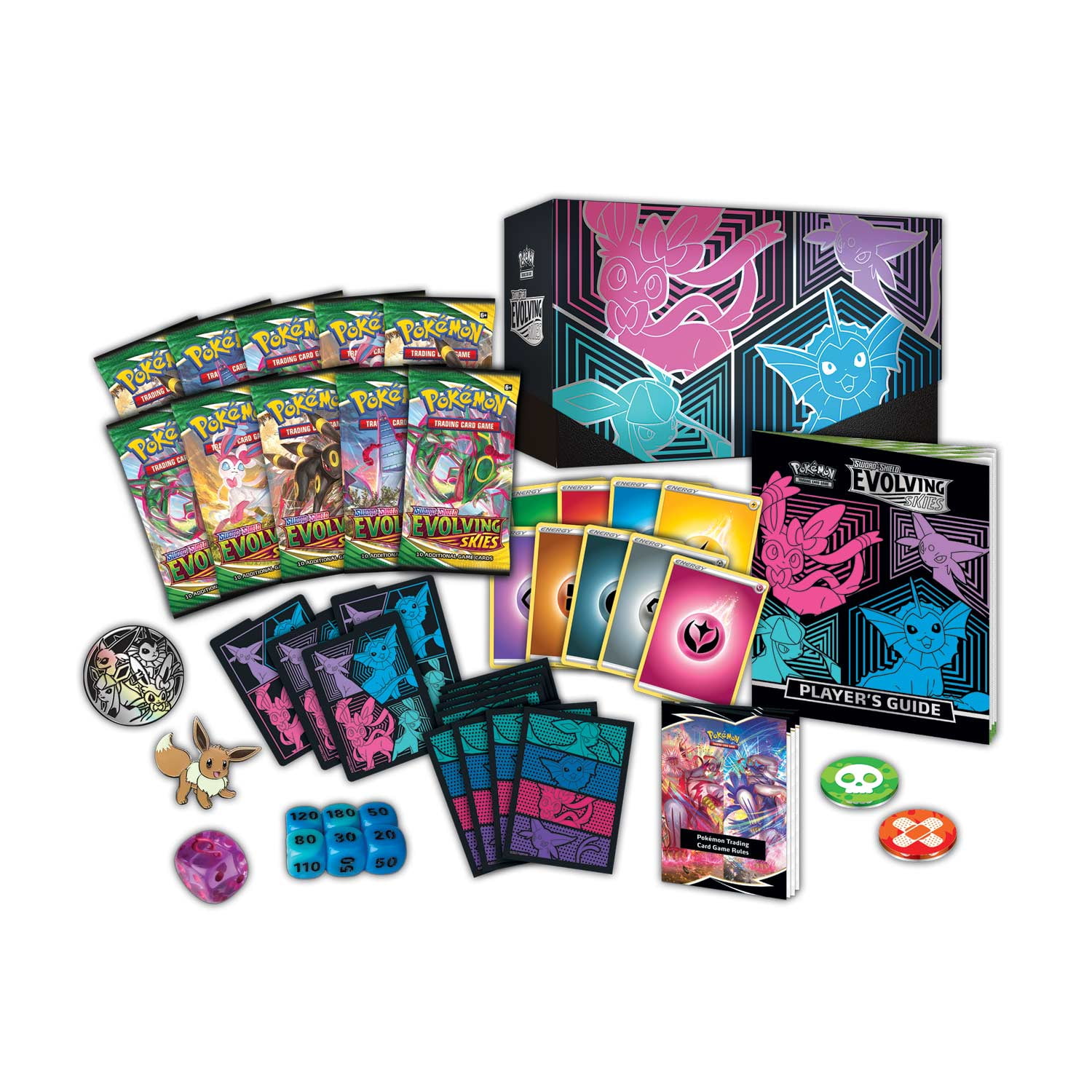 Pokémon TCG: Sword & Shield-Evolving Skies Pokémon Center Elite Trainer Box  (Vaporeon, Espeon, Glaceon & Sylveon) - Walmart.com