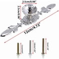 thumbnail image 2 of 5 Pcs 4.7" Drawer Dresser Knobs Pull Handles - Crystal Glass Diamond Decorative Knobs with Plate, Cabinet Cupboard Door Knobs with Screws for Kitchen Bathroom Office Decoration, 2 of 7