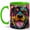 Green, variant on Colorful Rottweiler Coffee Mug, Stained Glass Dog Mug, Ceramic 11 oz