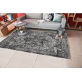 thumbnail image 2 of Vintage Area Rug, Ethnic Motifs and Bohemian Shapes in a Nostalgic Grayscale Composition Folk Design, Soft Carpet for Living Room Decor with Distressed Look, 2.6' x 5', Dark Grey, by Ambesonne, 2 of 6