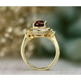 thumbnail image 5 of 2.50CT Oval Cut Simulated Red Garnet Women's Engagement Gift Ring 14K Yellow Gold Plated, 5 of 5