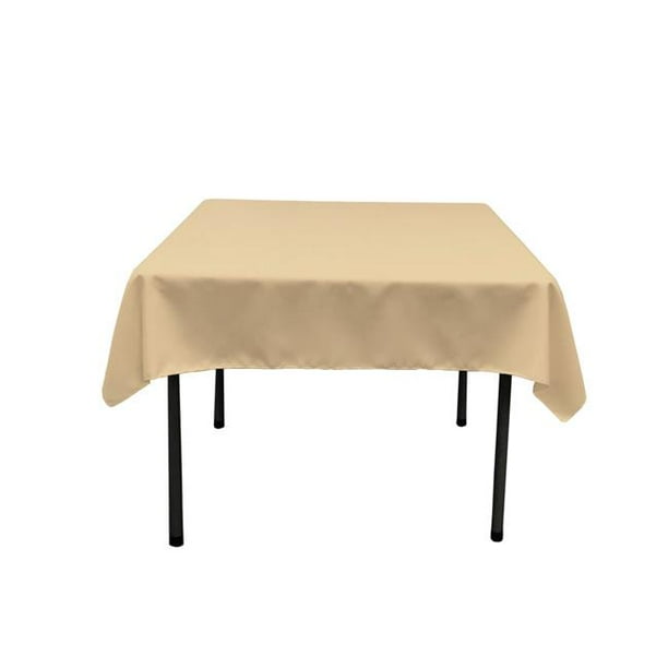 LA Linen TCpop52x52KhakiP03 Polyester Poplin Square Tablecloth, Khaki 52 x 52 in. Walmart